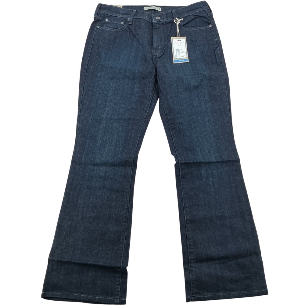 Levis 515 Bootcut Jeans Womens 14M Dark Wash Blue Mid Rise City Slicker Y2K NEW